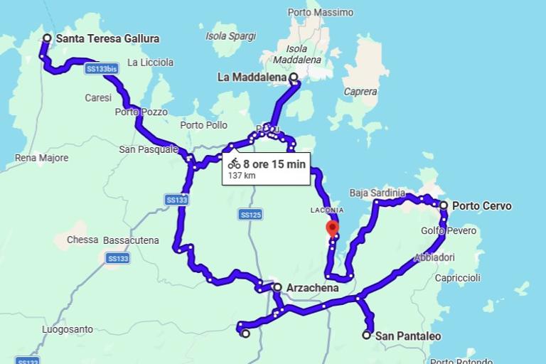 Radreise Nordosten mit Costa Smeralda und La Maddalena - Individuelle Bike-Tour Nordosten, Cannigione (OT)